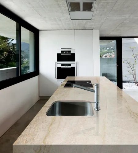 Modern Quartz Kitchen Countertops | White Kitchen Cabinets Quartz Countertops