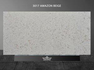 Amazon Beige Sparkle Quartz Backsplash Suppliers 