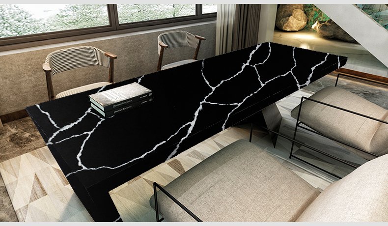 5024 Nero Statuary Calacatta Quartz Black And White Stripes 