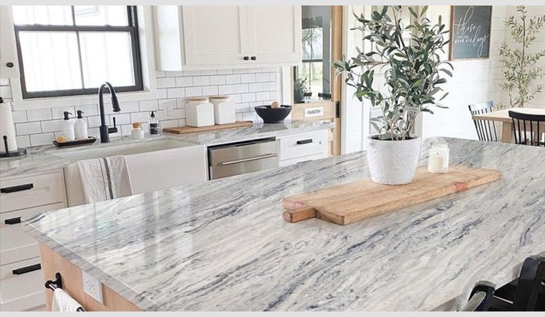 Florence Grey quartz Marble Kitchen Slab Wholesale 6029