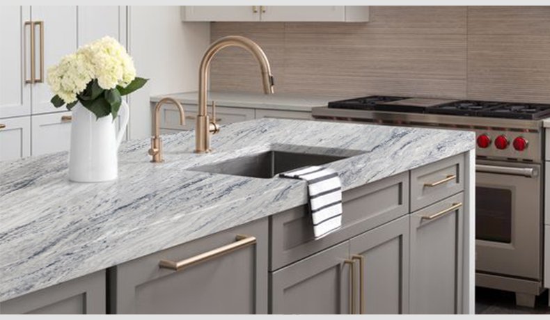 Florence Grey quartz Marble Kitchen Slab Wholesale 6029