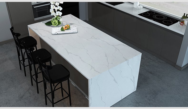 Calacatta Trento Quartz Msi Slab Countertops Bathroom Kitchen 5088