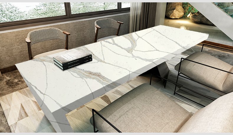 5072 Calacatta Stella Quartz Countertop Custom Made 