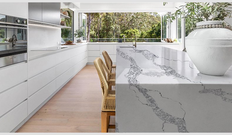 5046 Nuvo Calacatta Quartz Tiles Countertops 