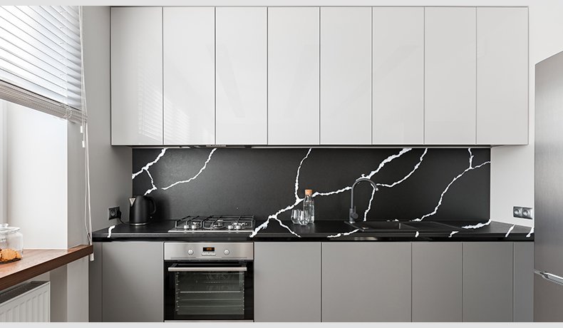 5024 Nero Statuary Calacatta Quartz Black And White Stripes 