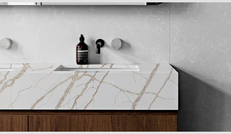 5017 Calacatta Gold Classic Quartz Countertops 