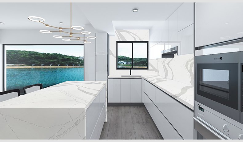 5014 Valley Calacatta  Quartz Borghini Manufacturer 