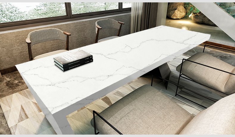  5061 Wave PX Calacatta Series Quartz Pool plaster Worktop