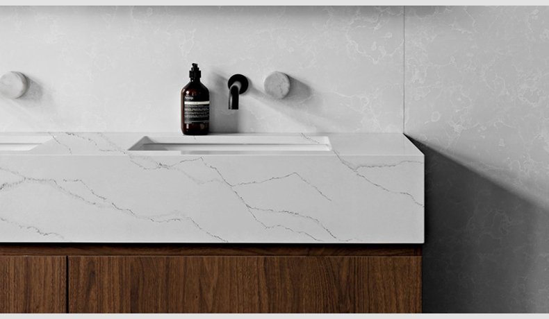  5061 Wave PX Calacatta Series Quartz Pool plaster Worktop