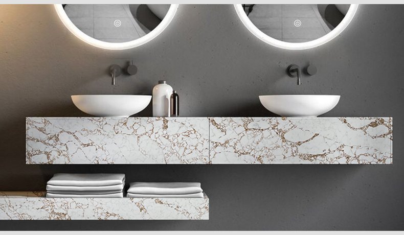 5050 Calcatta Borghini Quartz Faux Gold Texture New Style 