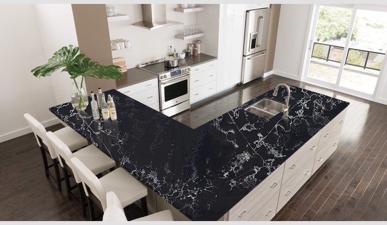 6032 Dream World Black Midnight Majesty Concrete Quartz 