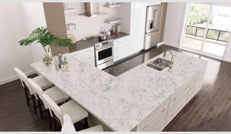  6020 Concrete Bloom Quartz Tiles Countertops Wholesale