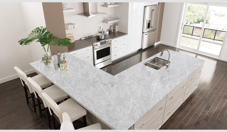 6015 Allen Grey Fresh Concrete Quartz Wholesale  