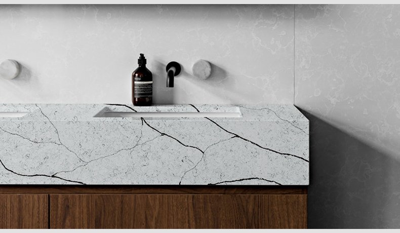 6077 Lavory Brown Dry Concrete  Quartz Silestone 