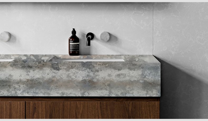 6023 Concrete Cloudy Caesarstone Rugged Grey Quartz 